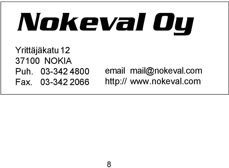 02 2066 email mail@nokeval.