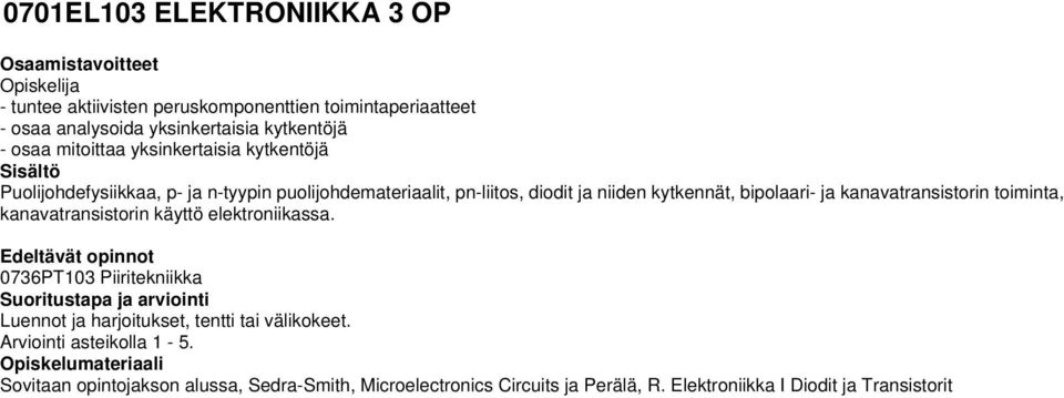 ja kanavatransistorin toiminta, kanavatransistorin käyttö elektroniikassa.