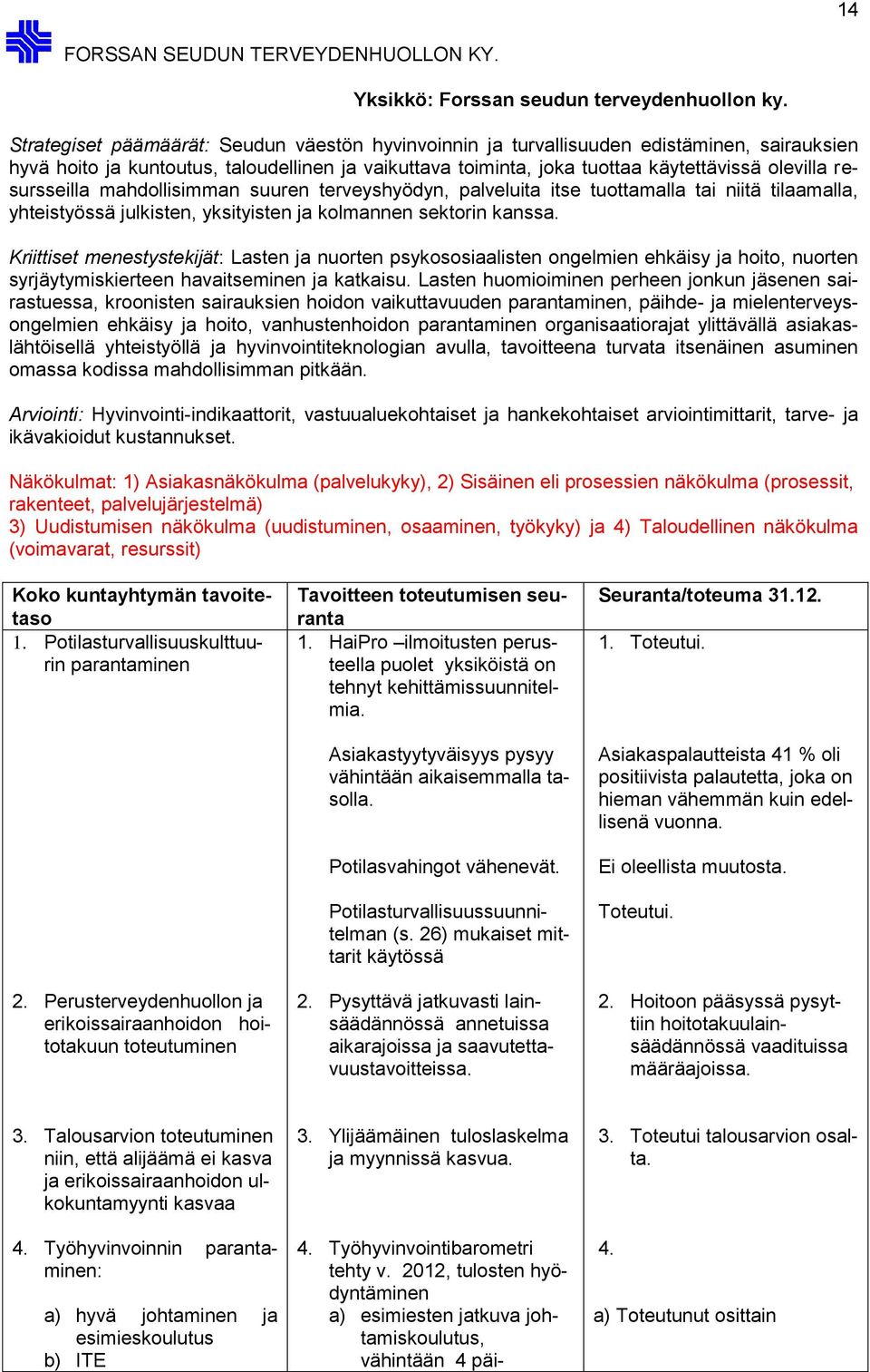 resursseilla mahdollisimman suuren terveyshyödyn, palveluita itse tuottamalla tai niitä tilaamalla, yhteistyössä julkisten, yksityisten ja kolmannen sektorin kanssa.