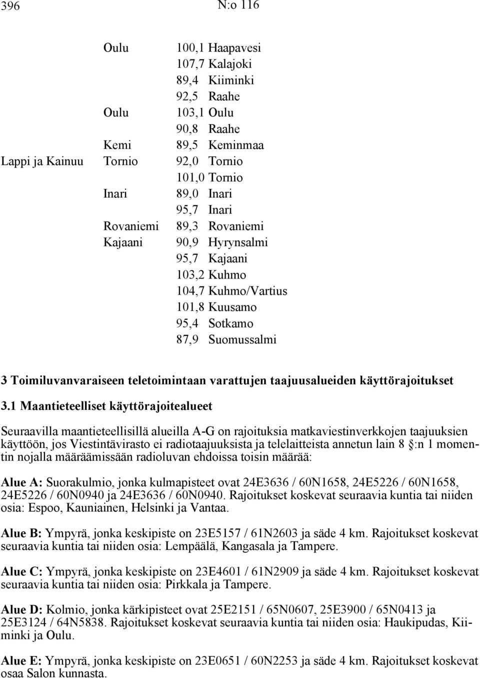 käyttörajoitukset 3.