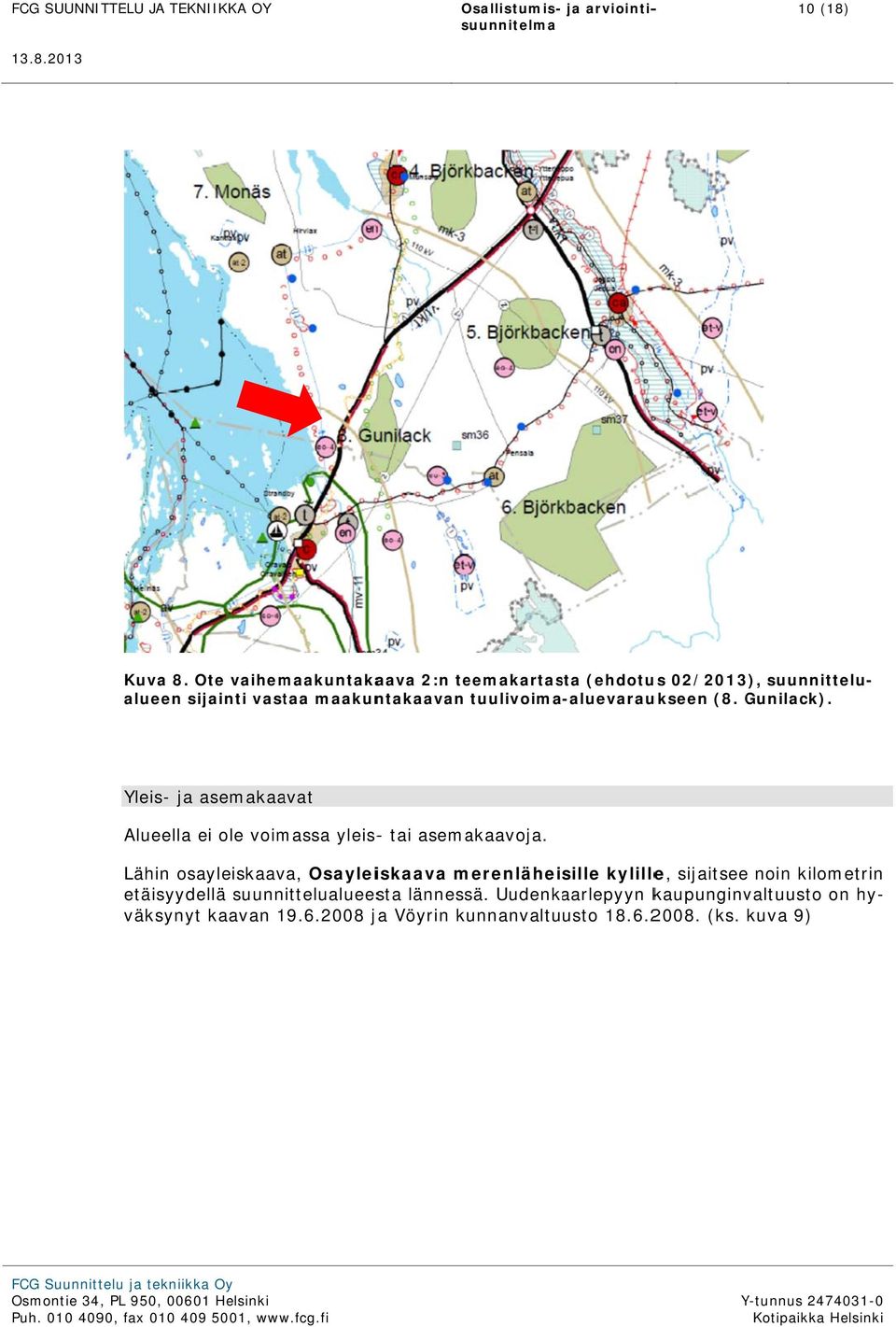 tuulivoima-aluevaraukseen (8. Gunilack).