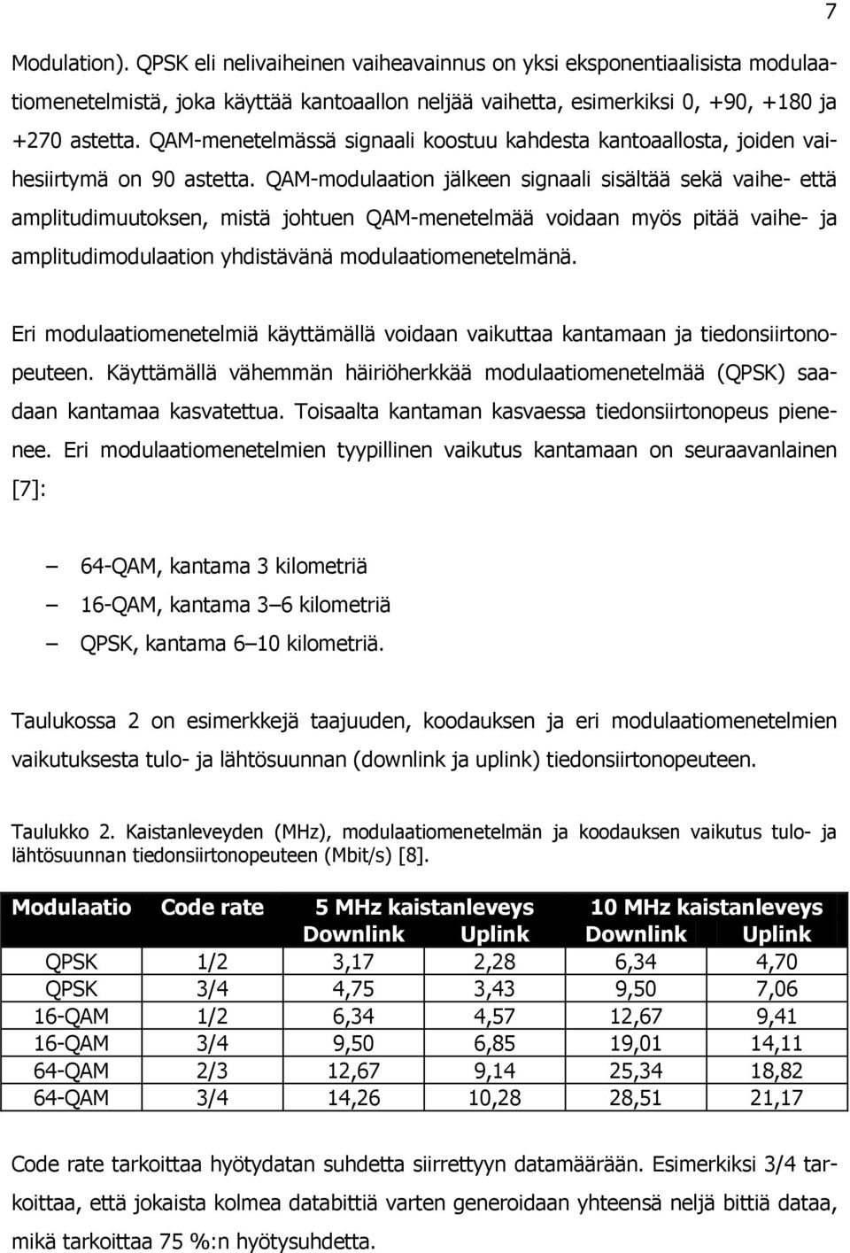 QAM-modulaation jälkeen signaali sisältää sekä vaihe- että amplitudimuutoksen, mistä johtuen QAM-menetelmää voidaan myös pitää vaihe- ja amplitudimodulaation yhdistävänä modulaatiomenetelmänä.