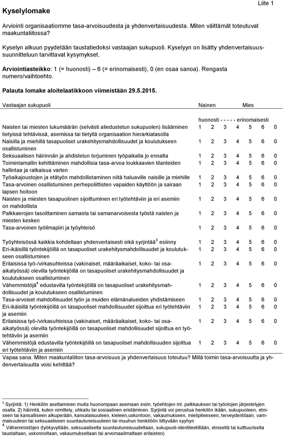 Palauta lomake aloitelaatikkoon viimeistään 29.5.2015.