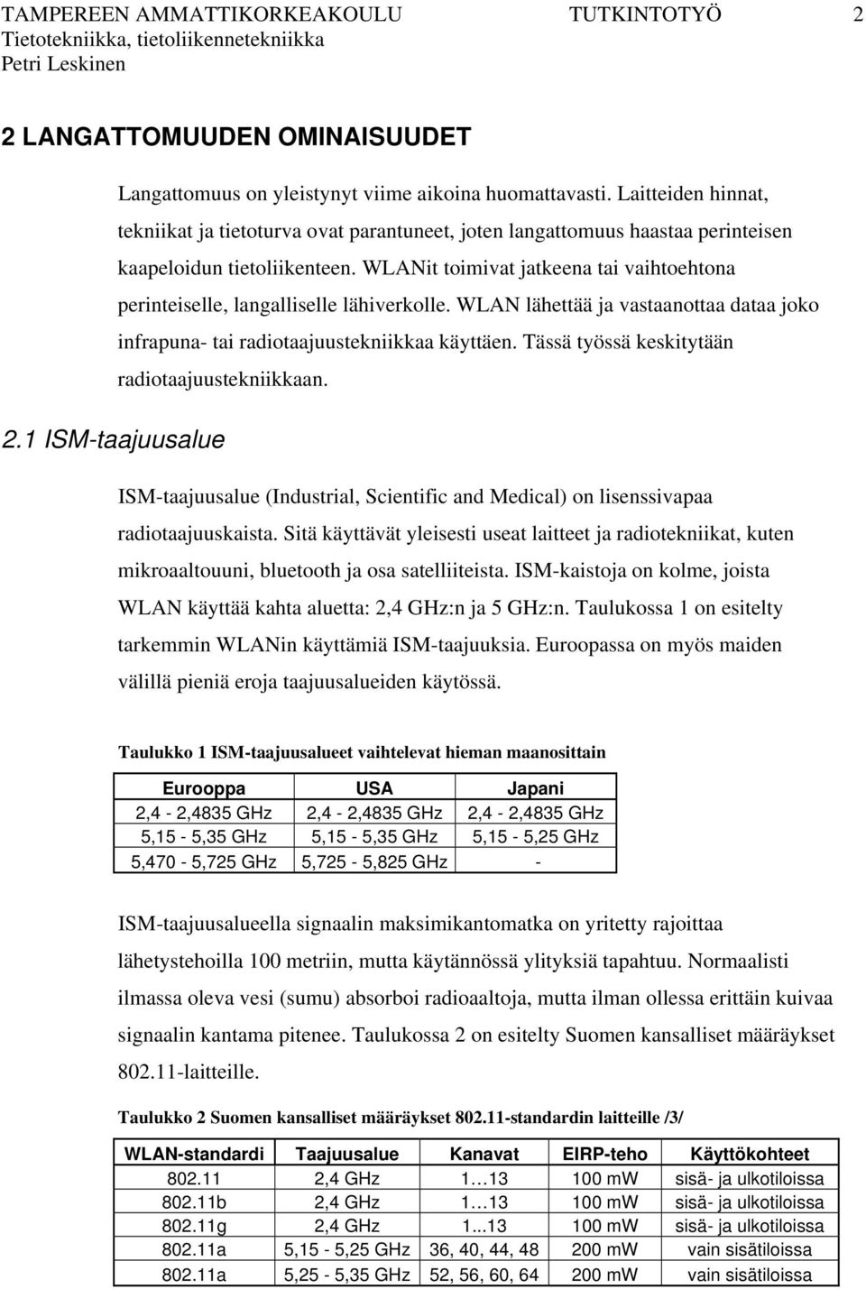 WLANit toimivat jatkeena tai vaihtoehtona perinteiselle, langalliselle lähiverkolle. WLAN lähettää ja vastaanottaa dataa joko infrapuna- tai radiotaajuustekniikkaa käyttäen.