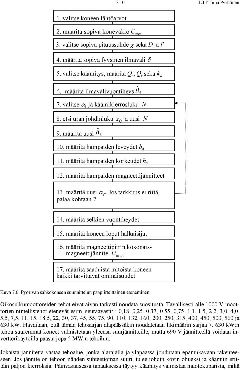 ääitä hapaiden agneettijännitteet 13. ääitä uui α i. Jo takkuu ei iitä, palaa kohtaan 7. 14. ääitä elkien vuontiheydet 15. ääitä koneen loput halkaiijat 16.