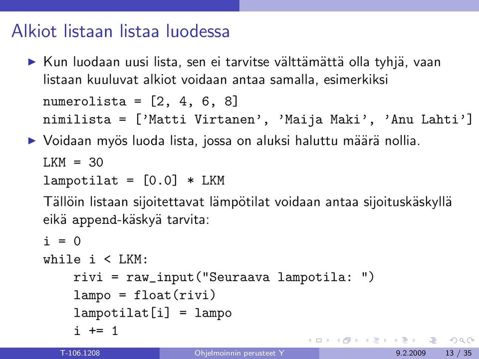 nollia. LKM = 30 lampotilat = [0.