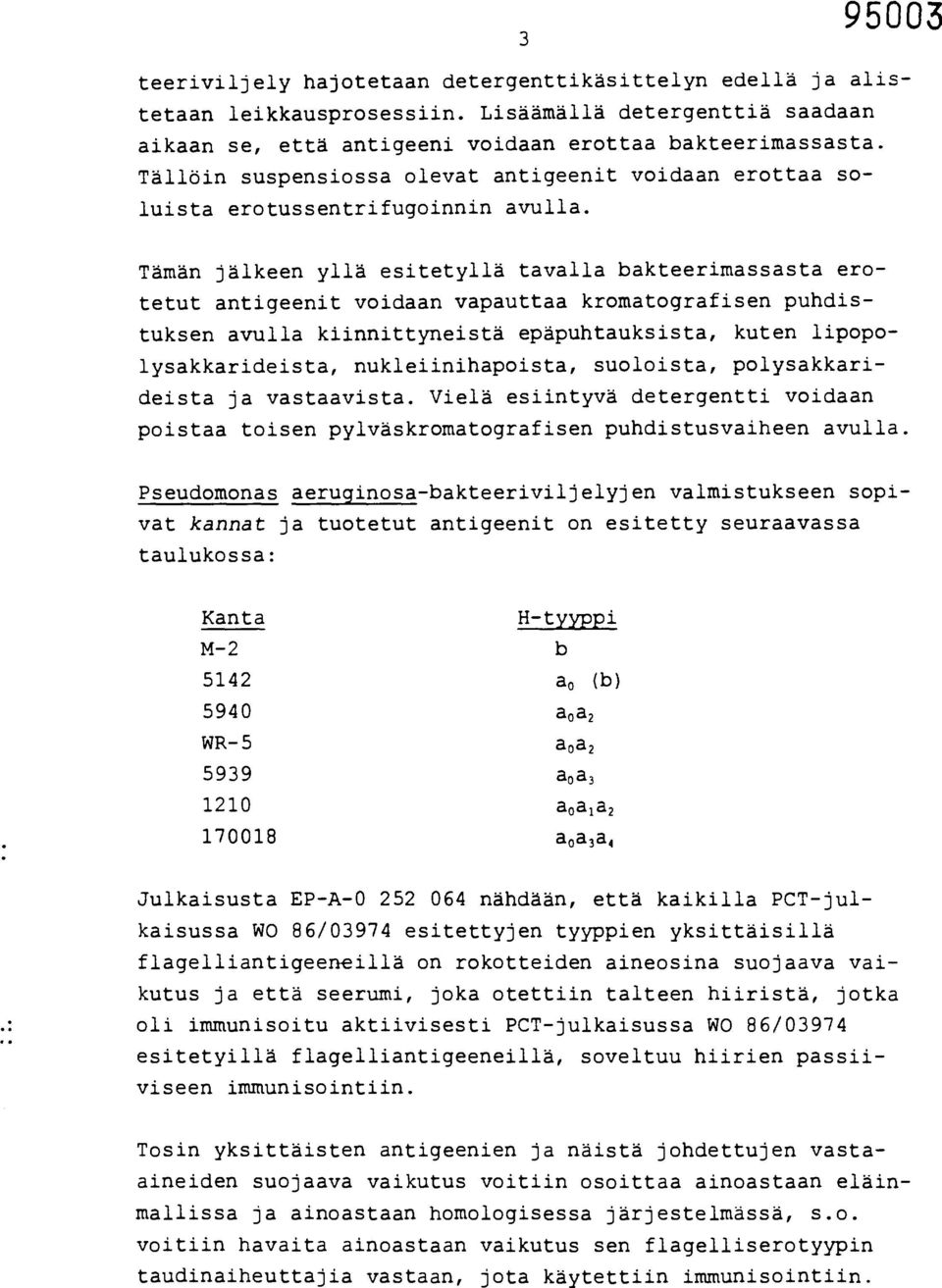 Tämän jälkeen yllä esitetyllä tavalla bakteerimassasta erotetut antigeenit voidaan vapauttaa kromatografisen puhdistuksen avulla kiinnittyneistä epäpuhtauksista, kuten lipopolysakkarideista,