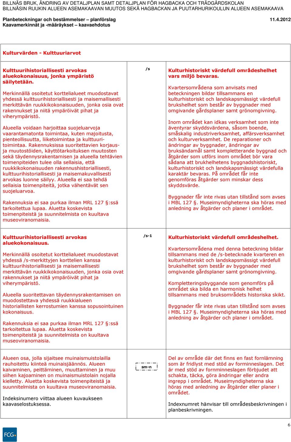 viherympäristö. Alueella voidaan harjoittaa suojeluarvoja vaarantamatonta toimintaa, kuten majoitusta, pienteollisuutta, liiketoimintaa ja kulttuuritoimintaa.