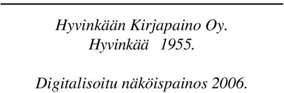 Hyvinkää 1955.