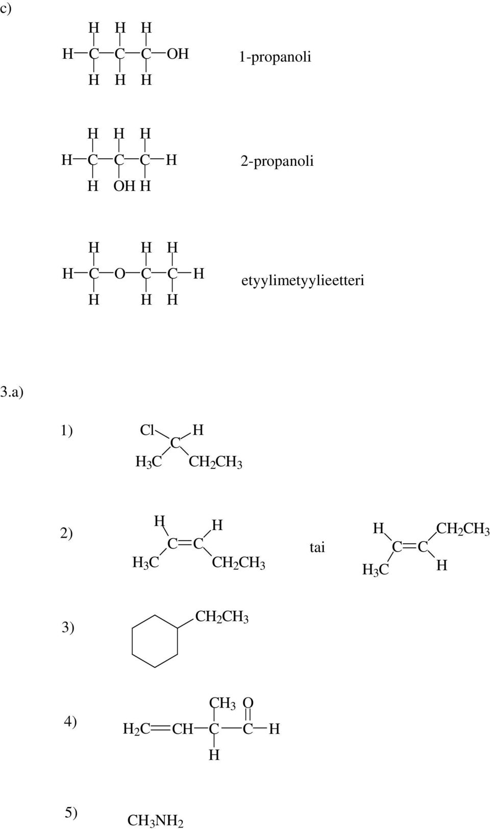 a) 1) l 3 2 3 2) 3 2 3 2 3