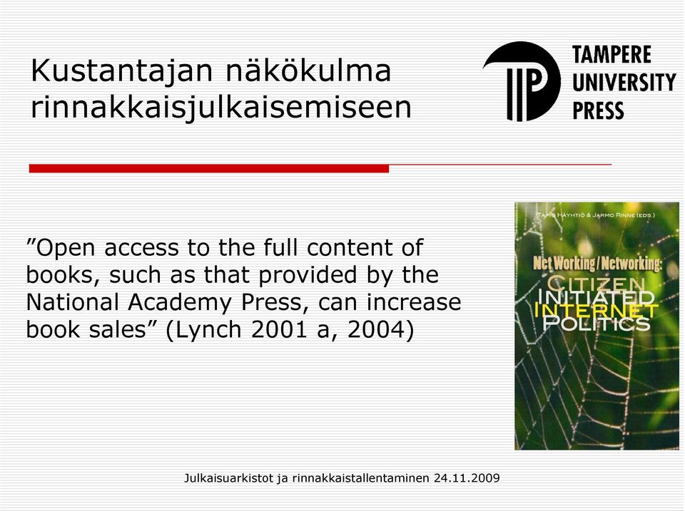 the National Academy Press, can