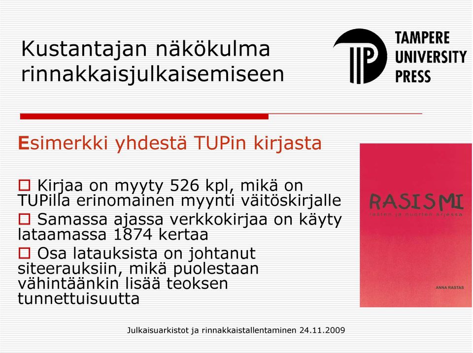 verkkokirjaa on käyty lataamassa 1874 kertaa Osa latauksista on