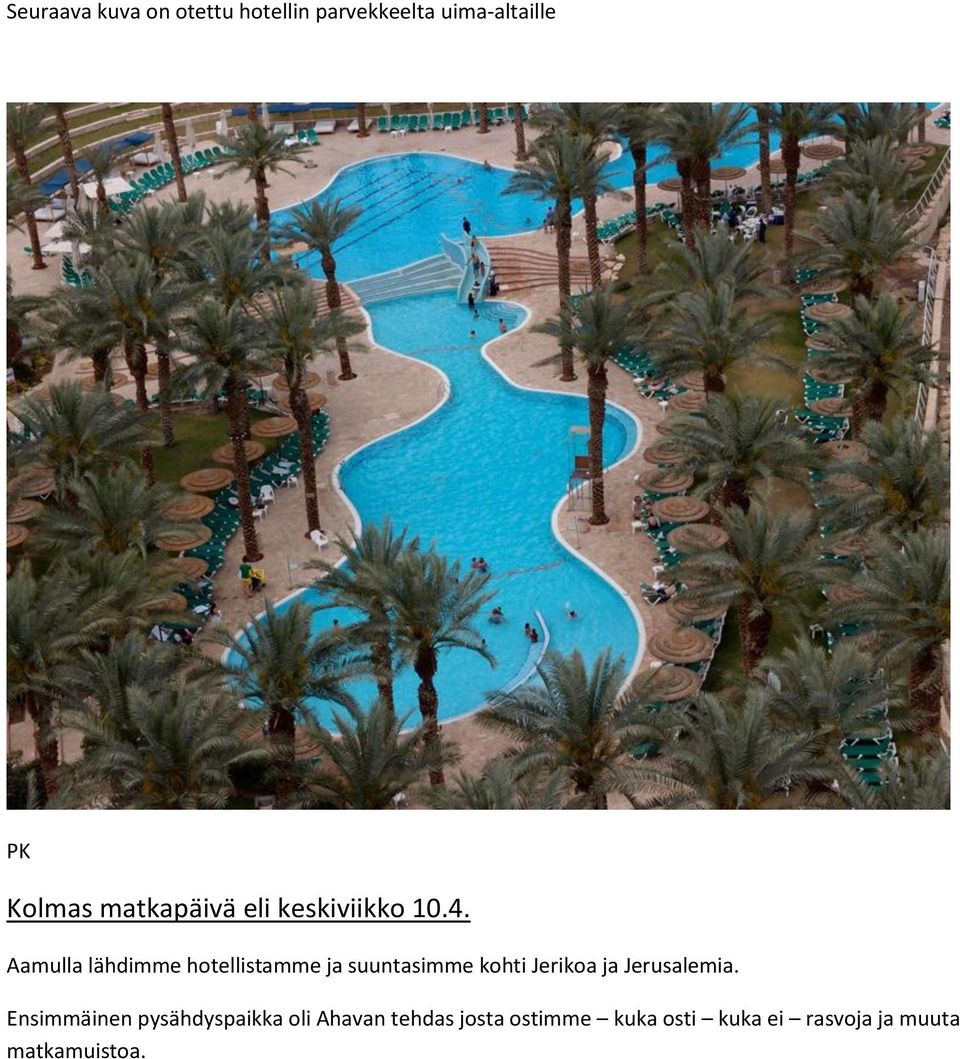 Aamulla lähdimme hotellistamme ja suuntasimme kohti Jerikoa ja