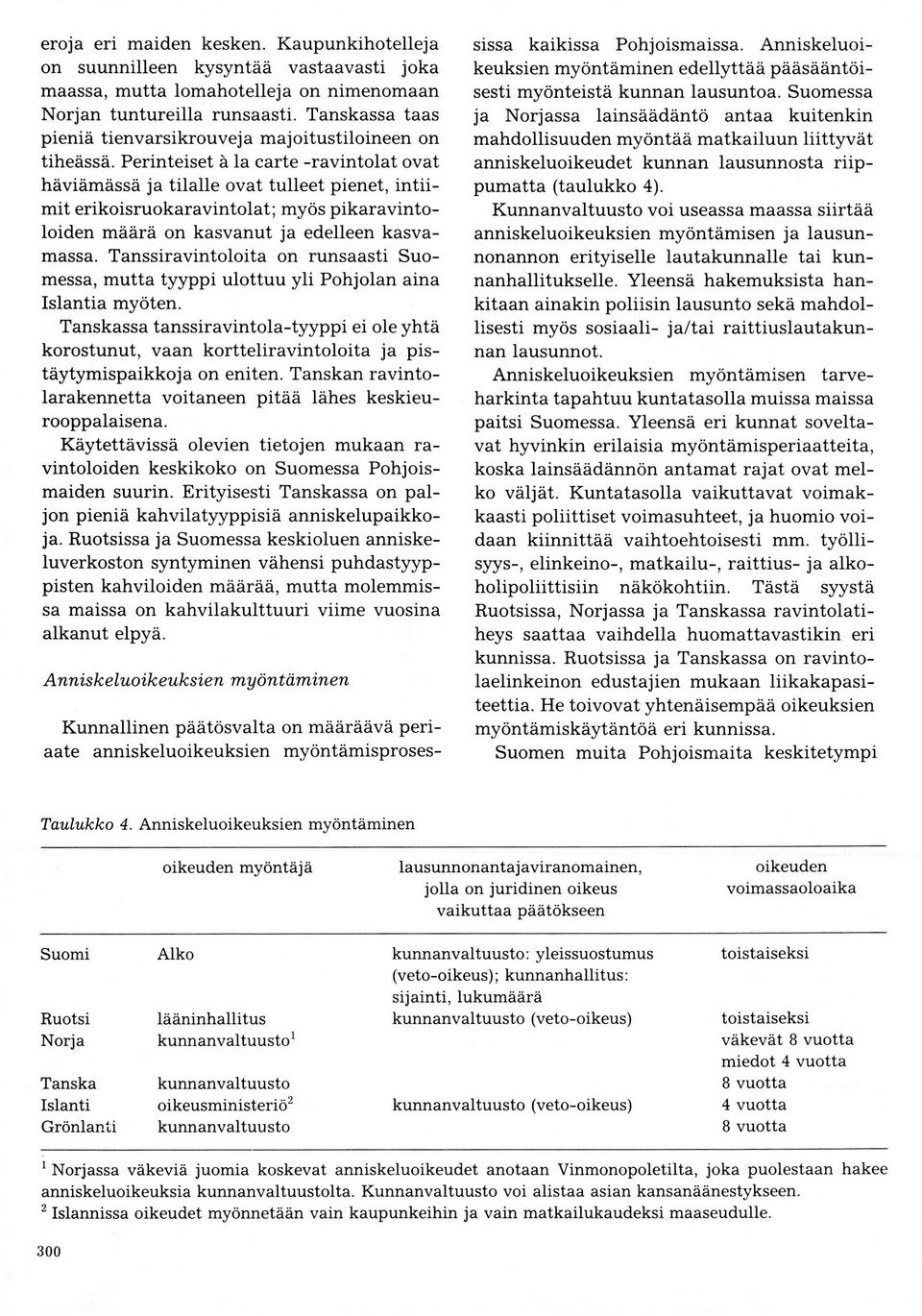 Perinteiset ä la carte -ravintolat ovat häviämässä ja tilalle ovat tulleet pienet, intiimit erikoisruokaravintolat ; myös pikaravinto- Ioiden määrä on kasvanut ja edelleen kasvamassa.