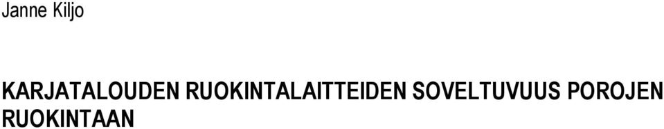 RUOKINTALAITTEIDEN