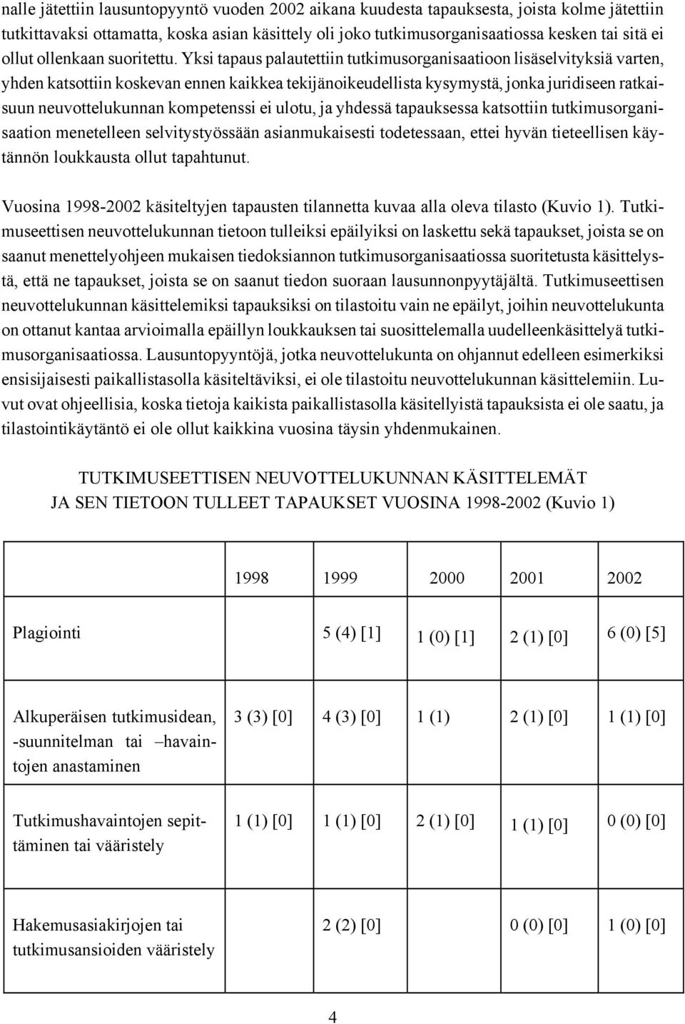 Yksi tapaus palautettiin tutkimusorganisaatioon lisäselvityksiä varten, yhden katsottiin koskevan ennen kaikkea tekijänoikeudellista kysymystä, jonka juridiseen ratkaisuun neuvottelukunnan