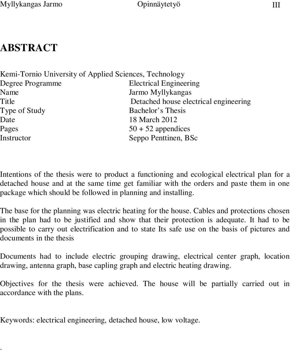 electrical plan for a detached house and at the same time get familiar with the orders and paste them in one package which should be followed in planning and installing.