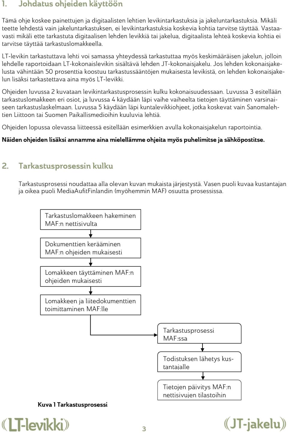 Vastaavasti mikäli ette tarkastuta digitaalisen lehden levikkiä tai jakelua, digitaalista lehteä koskevia kohtia ei tarvitse täyttää tarkastuslomakkeella.