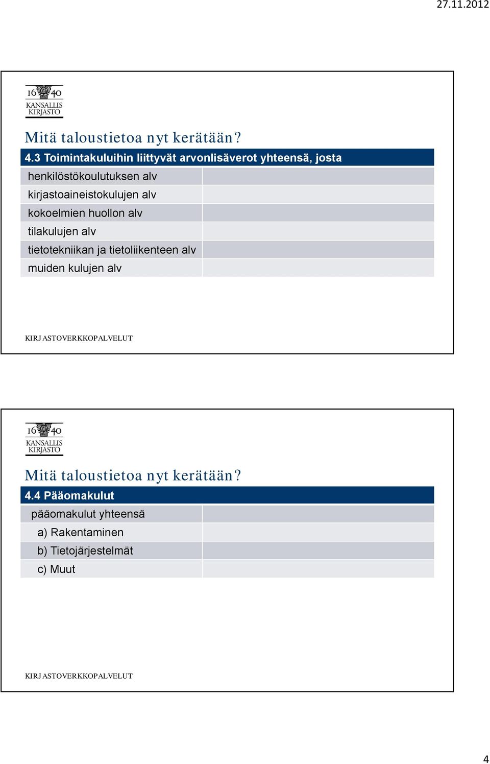 alv tilakulujen alv tietotekniikan ja tietoliikenteen alv muiden kulujen