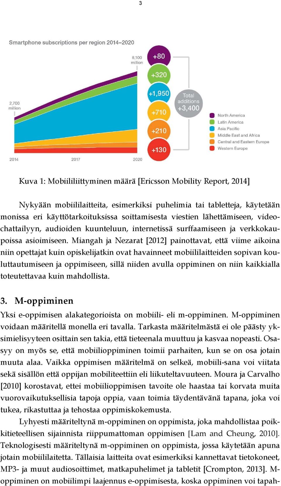 Miangah ja Nezarat [2012] painottavat, että viime aikoina niin opettajat kuin opiskelijatkin ovat havainneet mobiililaitteiden sopivan kouluttautumiseen ja oppimiseen, sillä niiden avulla oppiminen