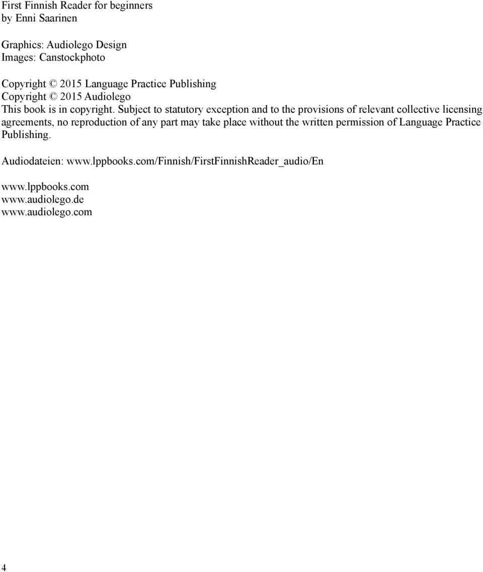 Subject to statutory exception and to the provisions of relevant collective licensing agreements, no reproduction of any part may