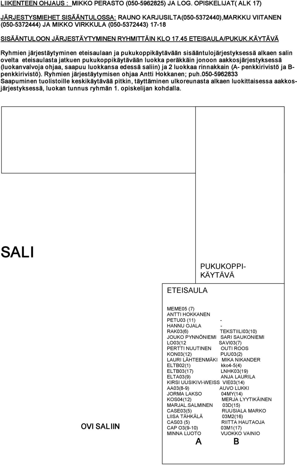 45 ETEISAULA/PUKUK.