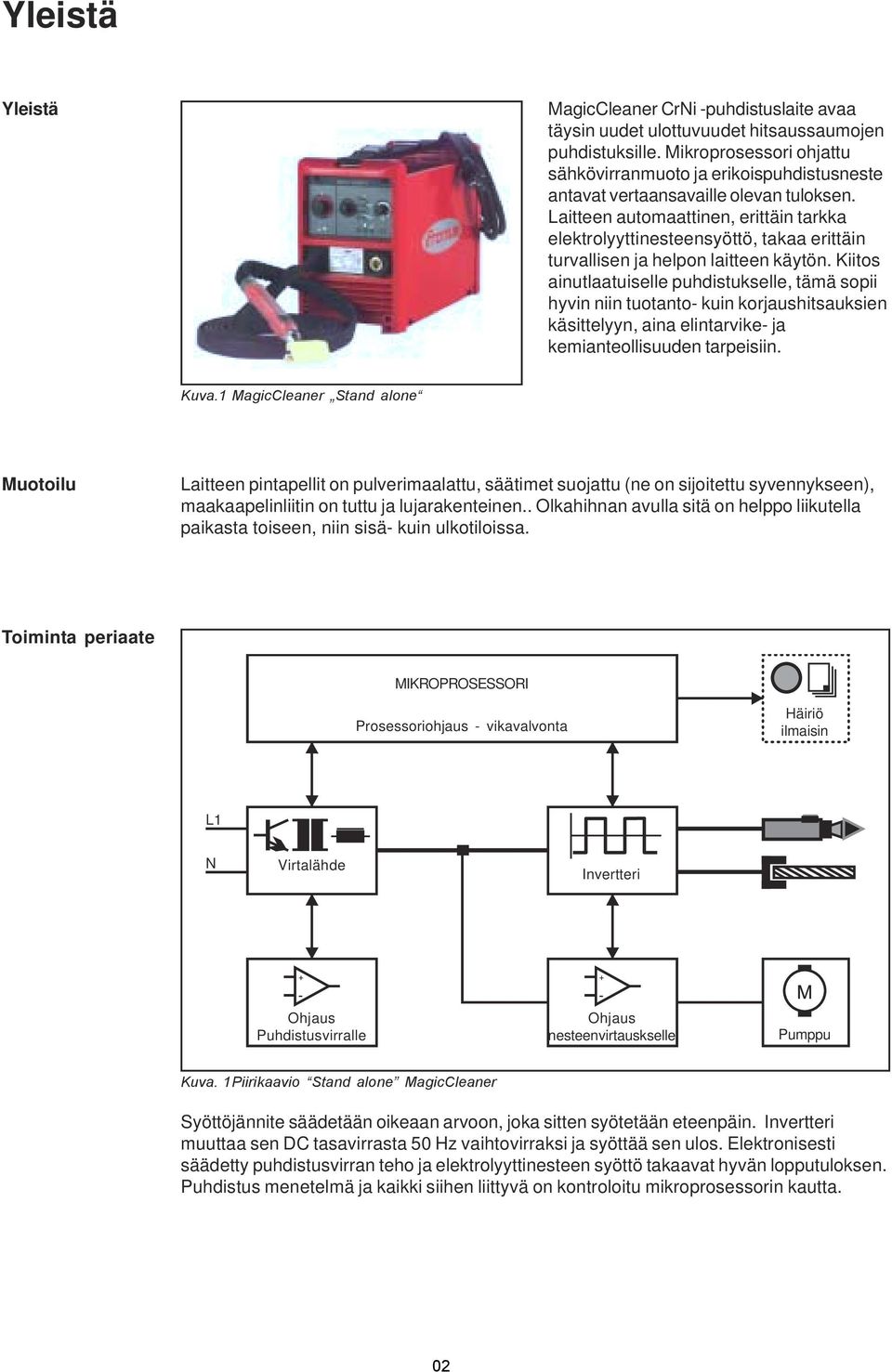 Laitteen automaattinen, erittäin tarkka elektrolyyttinesteensyöttö, takaa erittäin turvallisen ja helpon laitteen käytön.