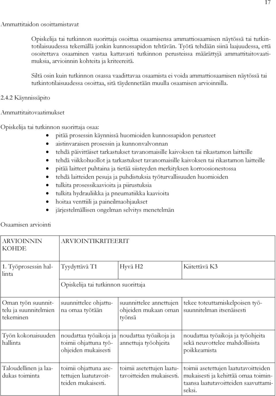 Siltä osin kuin tutkinnon osassa vaadittavaa osaamista ei voida ammattiosaamisen näytössä tai tutkintotilaisuudessa osoittaa, sitä täydennetään muulla osaamisen arvioinnilla.