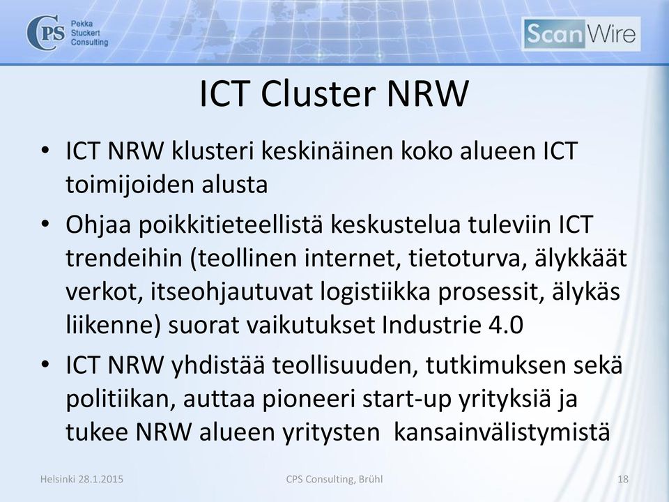 älykäs liikenne) suorat vaikutukset Industrie 4.