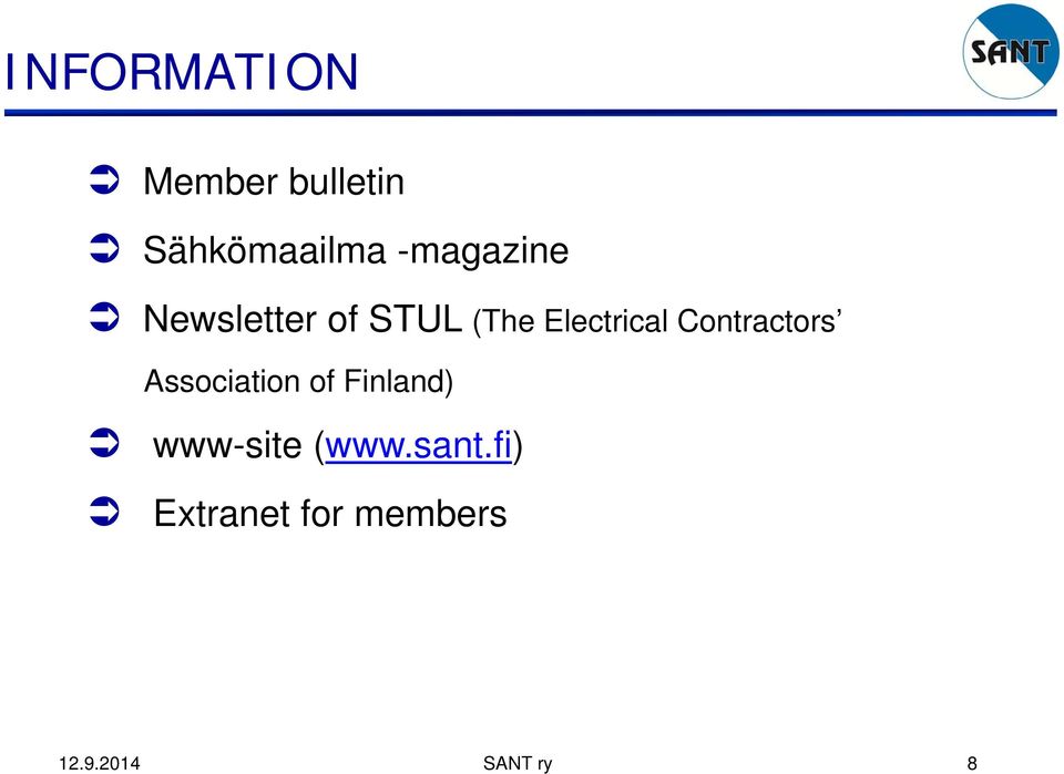 Contractors Association of Finland) www-site