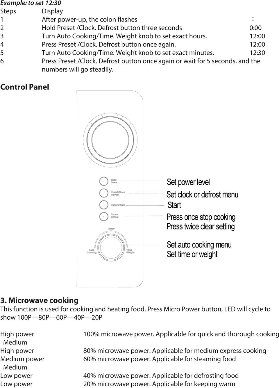 Defrost button once again or wait for 5 seconds, and the numbers will go steadily.