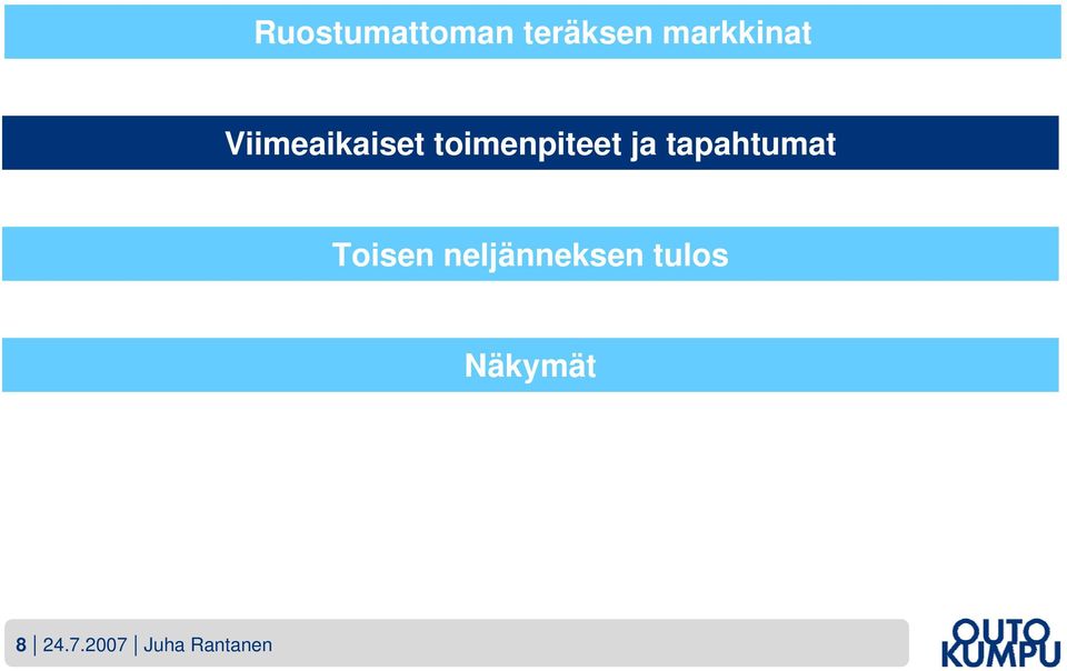 tapahtumat Toisen neljänneksen