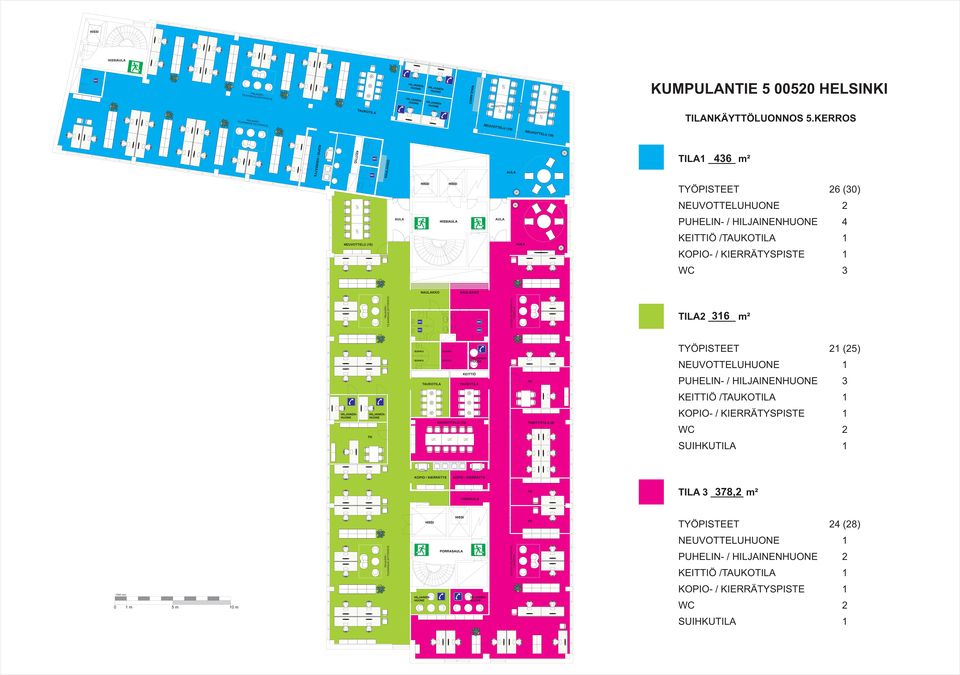 TILA 36 m² (5) NEUVOTTELU PUHELIN- / HILJAINEN 3 / NEUVOTTELU () TIIMITYÖTILA