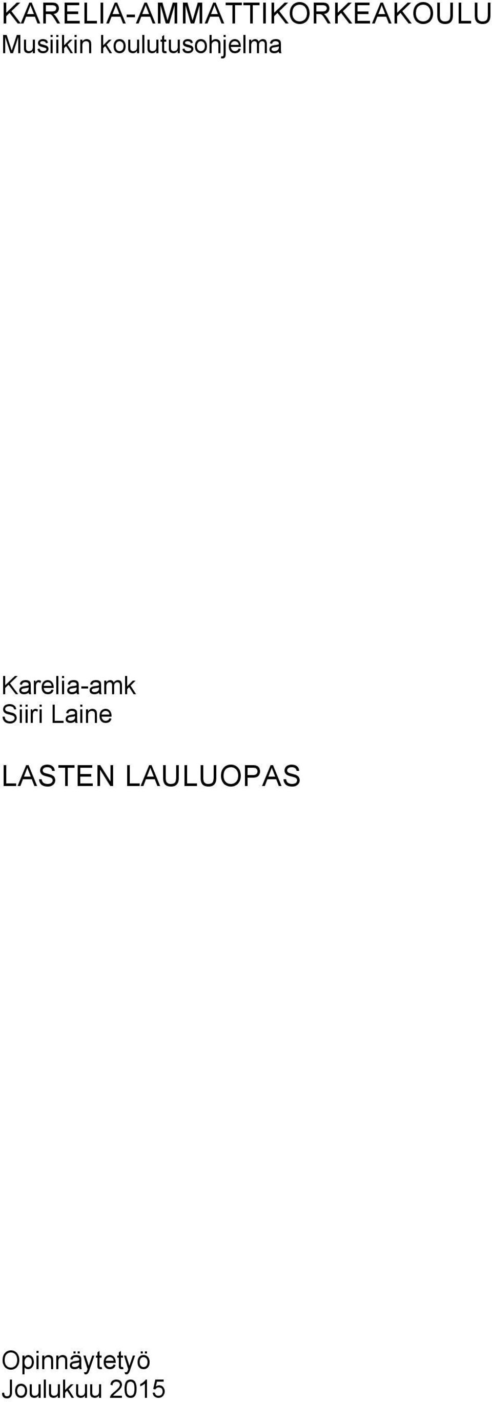 Karelia-amk Siiri Laine