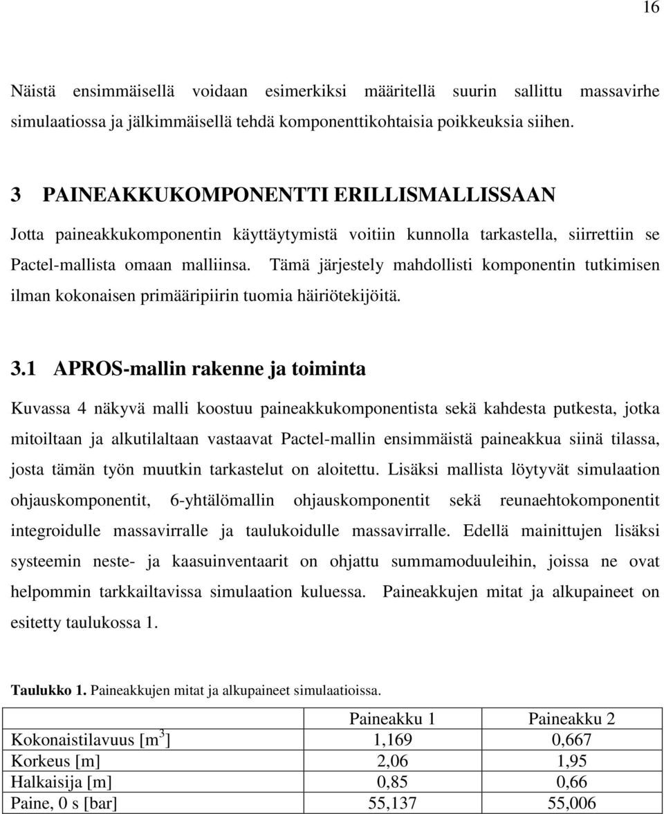 Tämä järjestely mahdollisti komponentin tutkimisen ilman kokonaisen primääripiirin tuomia häiriötekijöitä. 3.