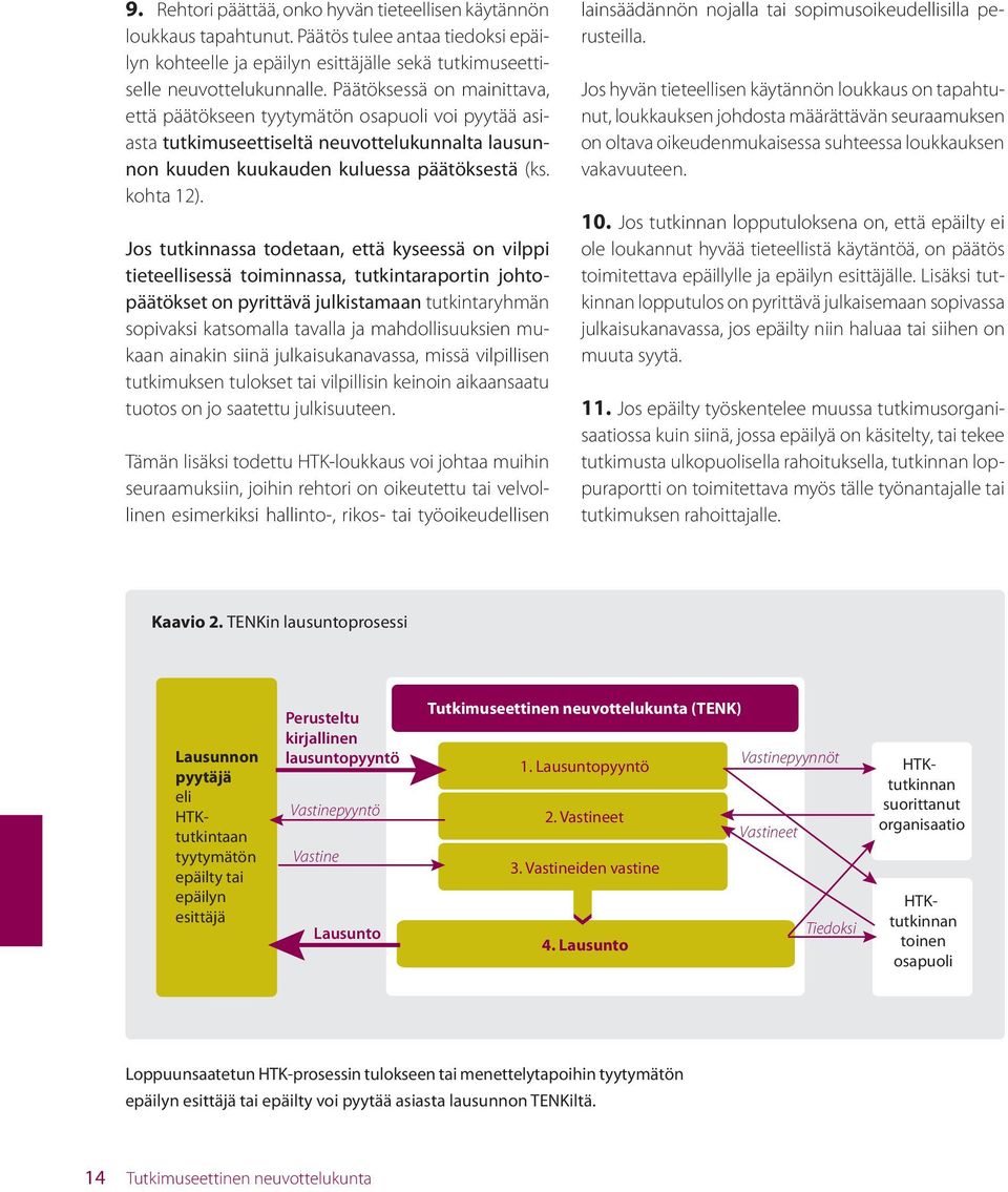 Jos tutkinnassa todetaan, että kyseessä on vilppi tieteellisessä toiminnassa, tutkintaraportin johtopäätökset on pyrittävä julkistamaan tutkintaryhmän sopivaksi katsomalla tavalla ja mahdollisuuksien