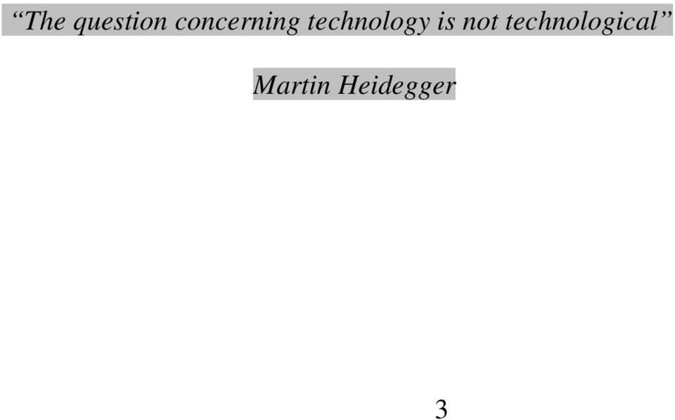 technology is not