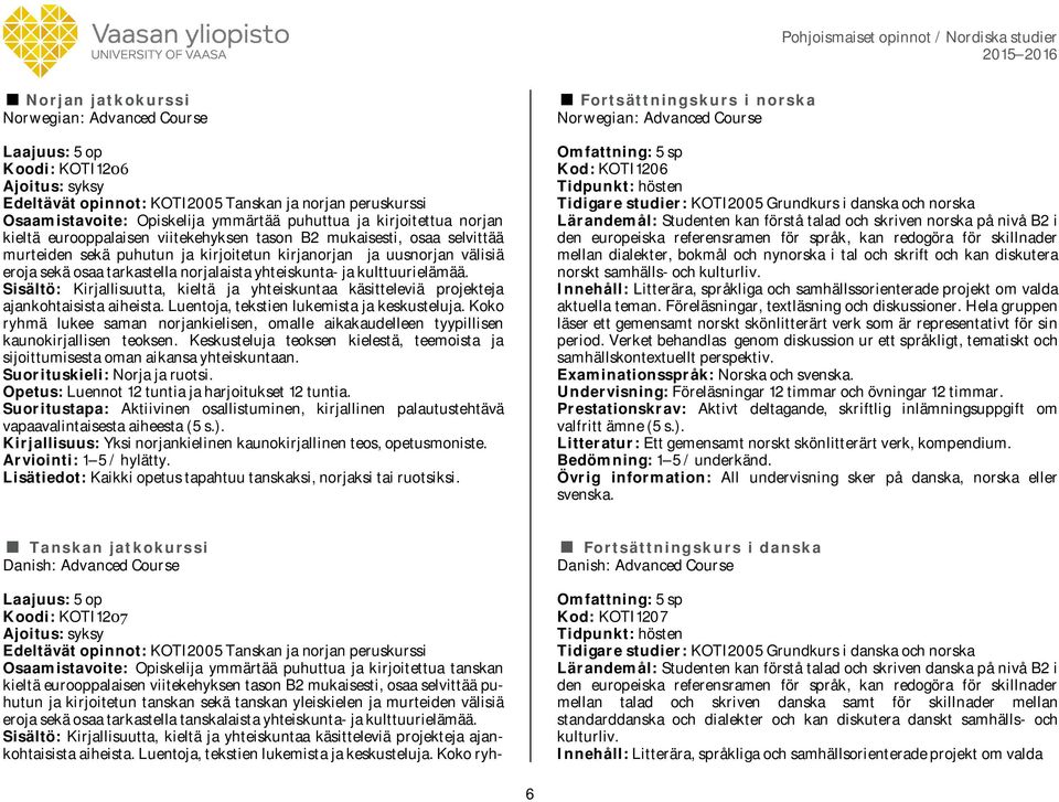 Sisältö: Kirjallisuutta, kieltä ja yhteiskuntaa käsitteleviä projekteja ajankohtaisista aiheista. Luentoja, tekstien lukemista ja keskusteluja.