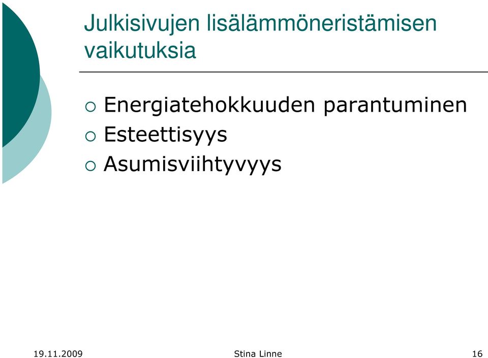 Energiatehokkuuden parantuminen