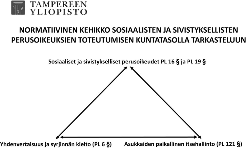 Sosiaaliset ja sivistykselliset perusoikeudet PL 16 ja PL 19