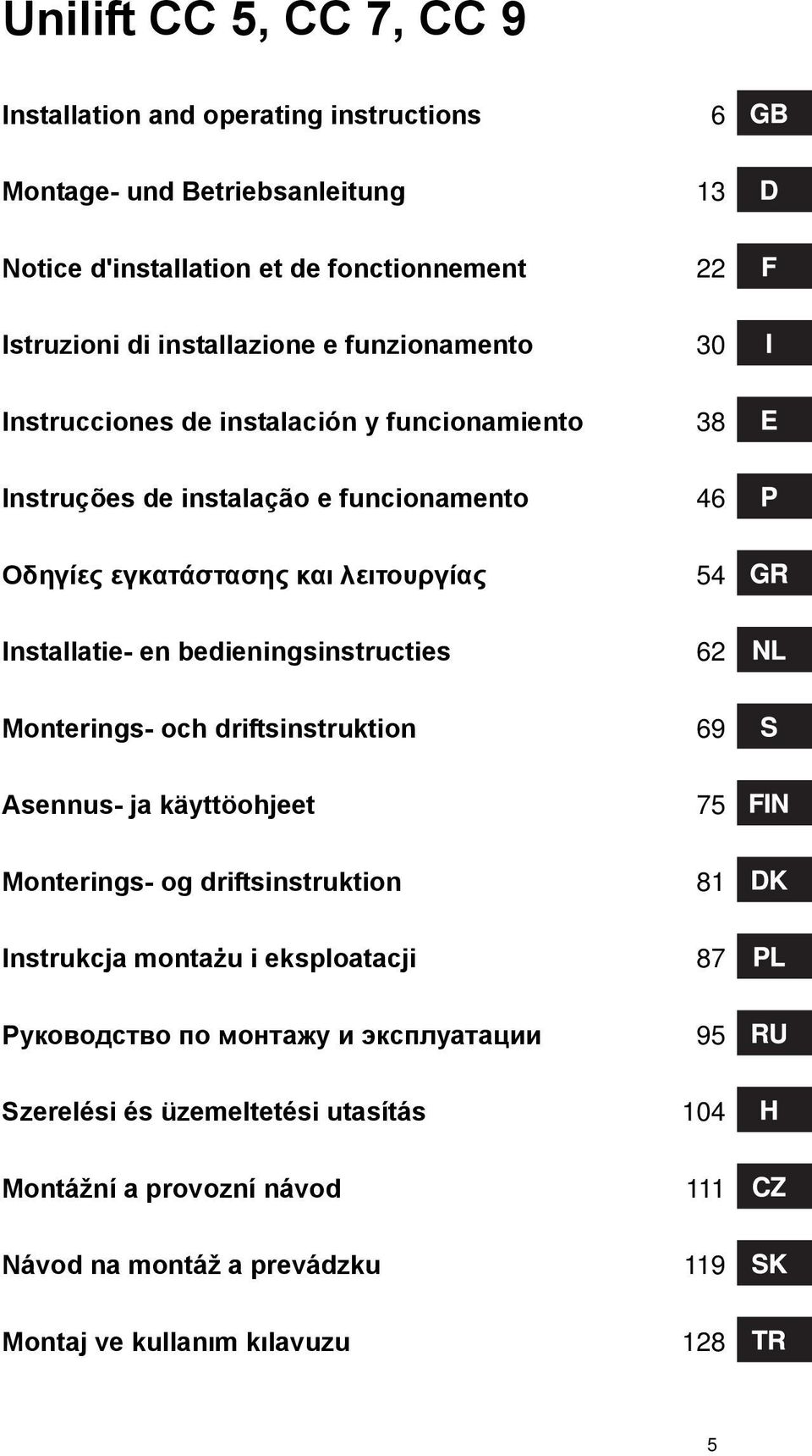 Installatie- en bedieningsinstructies 62 Monterings- och driftsinstruktion 69 Asennus- ja käyttöohjeet 75 Monterings- og driftsinstruktion 81 Instrukcja montażu i