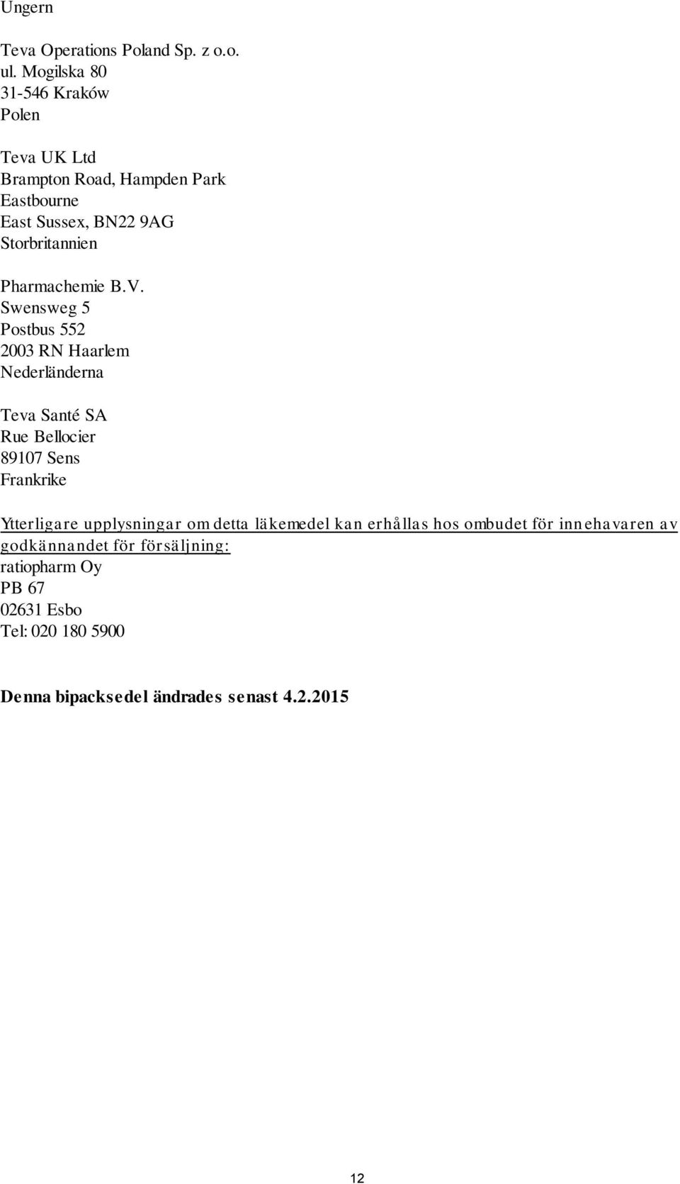 Pharmachemie B.V.