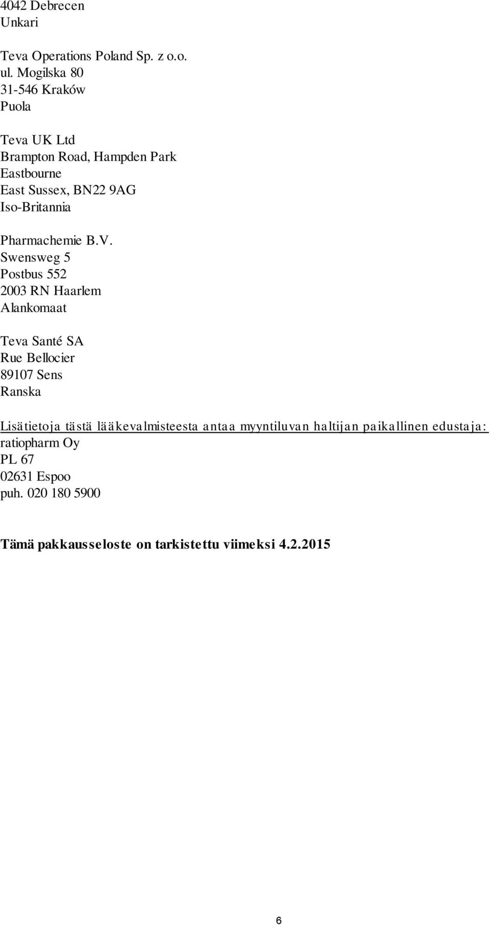 Pharmachemie B.V.