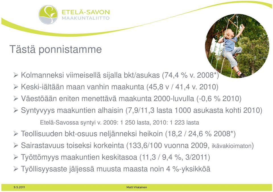 Etelä-Savossa syntyi v.