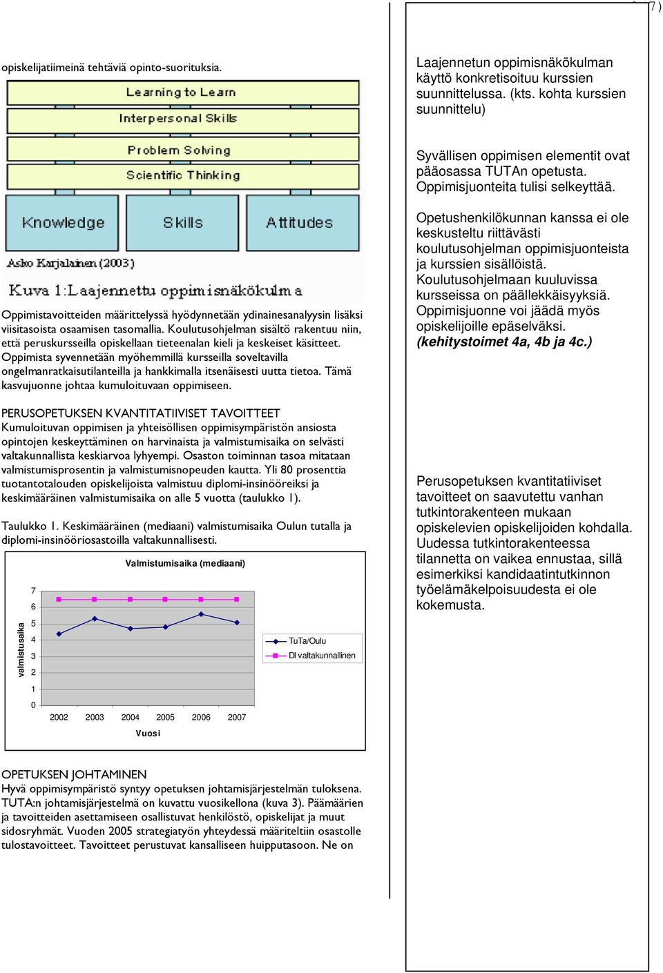 Oppimistavoitteiden määrittelyssä hyödynnetään ydinainesanalyysin lisäksi viisitasoista osaamisen tasomallia.