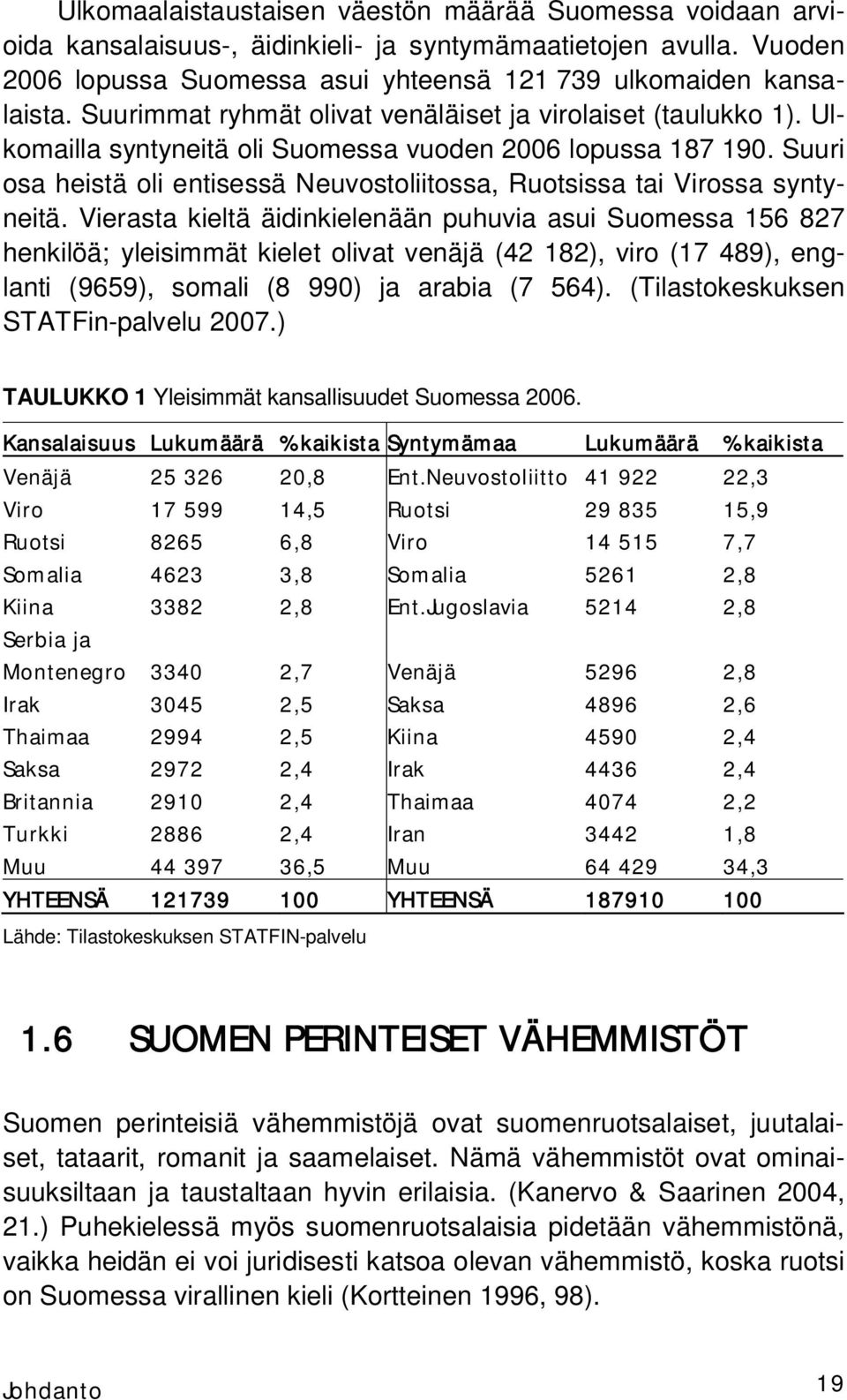 Suuri osa heistä oli entisessä Neuvostoliitossa, Ruotsissa tai Virossa syntyneitä.