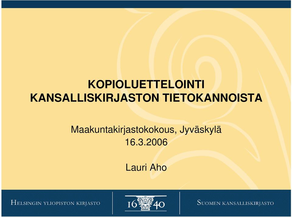 TIETOKANNOISTA