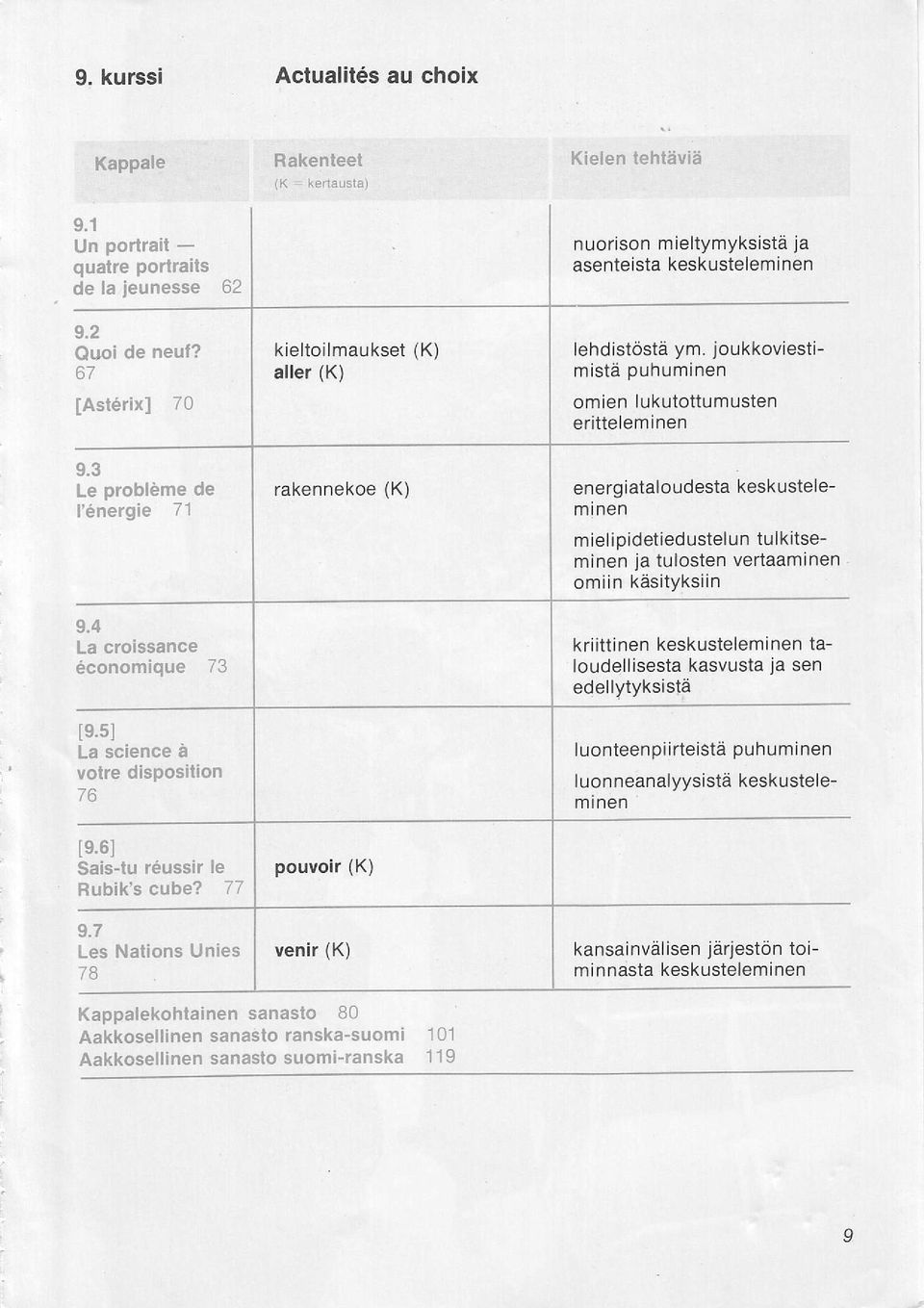 at Le problcme de l'6nergie 71 9.4 La croissance 6conomique 73 Ie.s] La science a votre disposilion 76 le.6l Sais-tu r6ussir le Rubik's cube? 77 9.