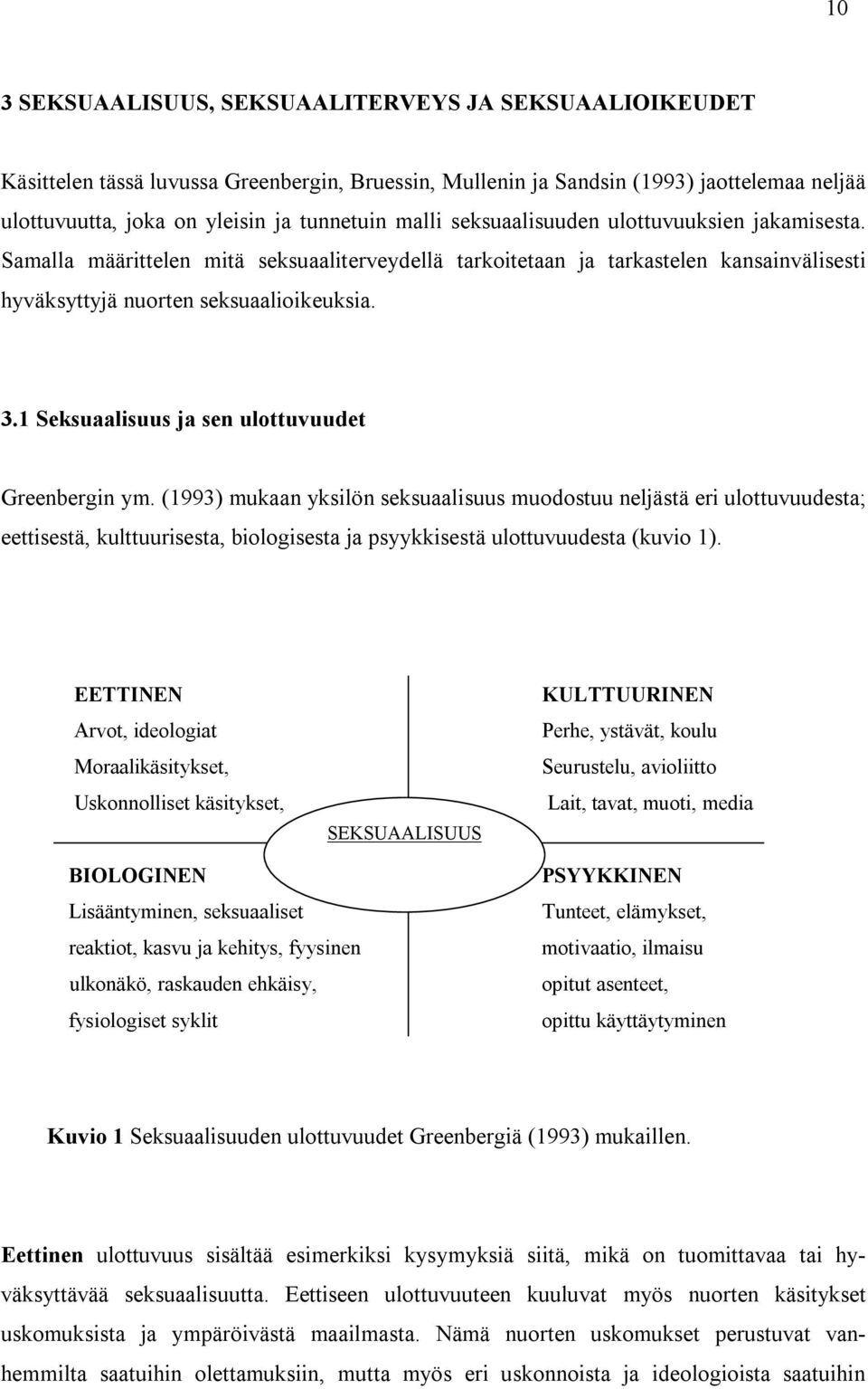 1 Seksuaalisuus ja sen ulottuvuudet Greenbergin ym.