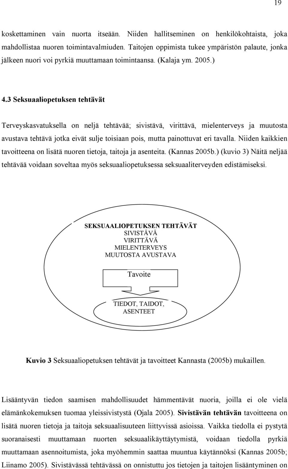 3 Seksuaaliopetuksen tehtävät Terveyskasvatuksella on neljä tehtävää; sivistävä, virittävä, mielenterveys ja muutosta avustava tehtävä jotka eivät sulje toisiaan pois, mutta painottuvat eri tavalla.